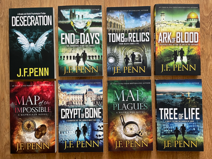 Thrillers, dark fantasy, crime novels by J.F. Penn