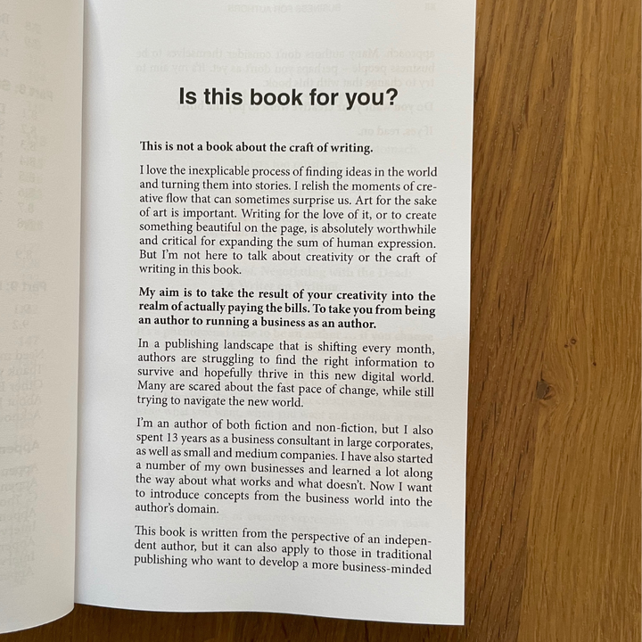 Business for Authors Paperback