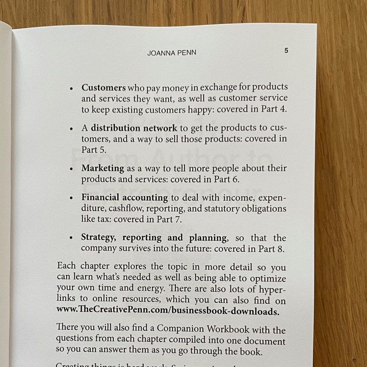 Business for Authors Paperback