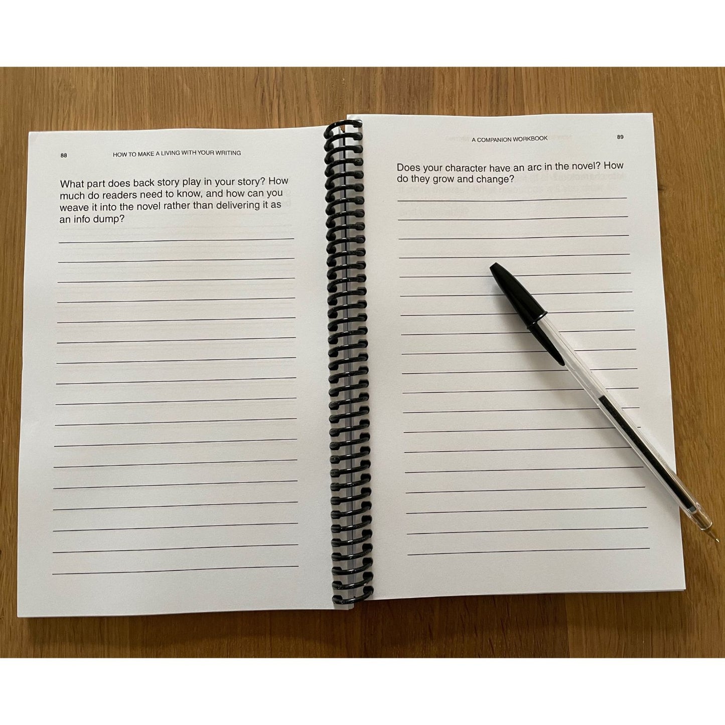 How to Write a Novel Spiral Bound Workbook