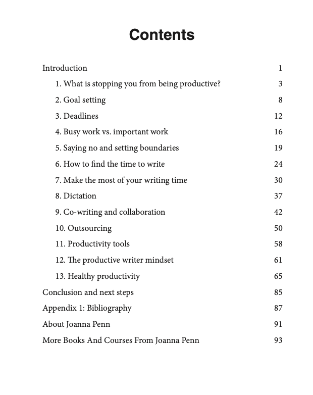 Productivity for Authors Spiral Bound Workbook