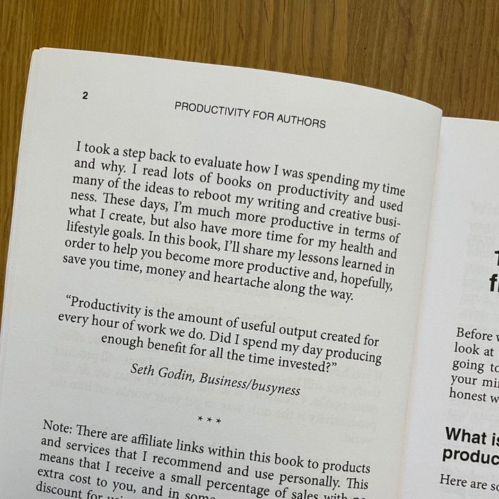 Productivity for Authors Paperback